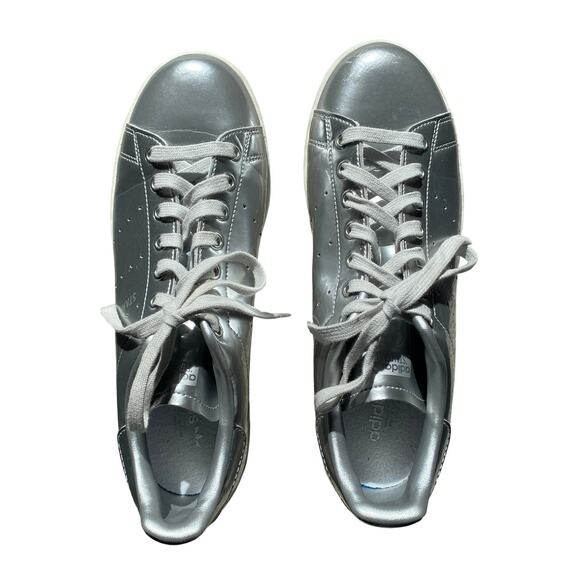 Adidas Stan Smith Metallic Silver Sneaker Shoes Size US M 9.5 / W 10.5-11 main image 3